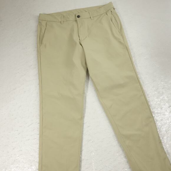 Lululemon Pants Mens 35x30 Tan Straight Commission ABC Warpstreme Stretch - Picture 1 of 14